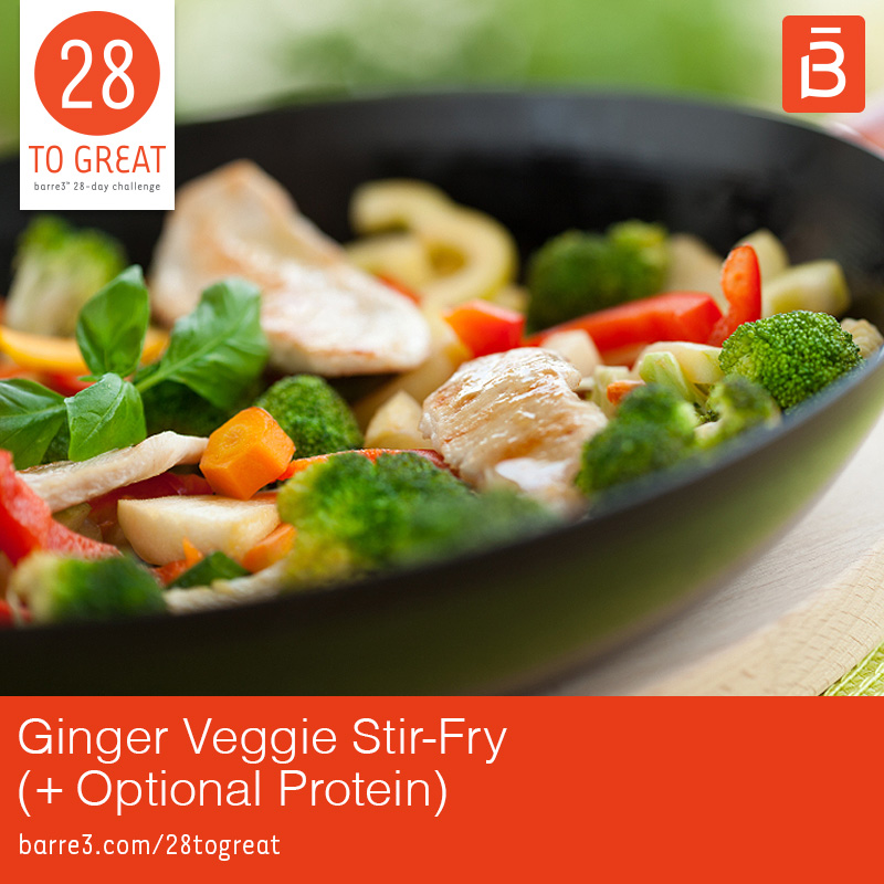 Ginger Veggie Stir-Fry (+ Optional Protein)