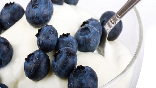 Yogurt with Honey, Blueberries, + Walnuts