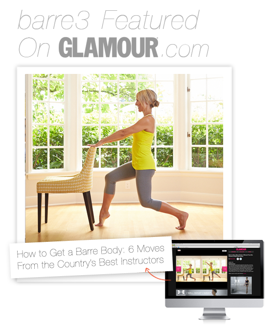 barre3 Featured on Glamour.com