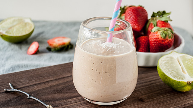 Strawberry Coconut-Lime Smoothie