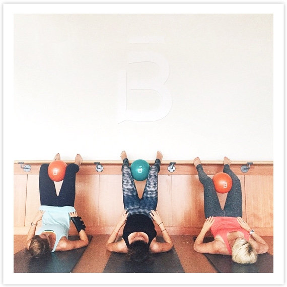 @lizzyrose_photography and @erincath_tiu enjoying a 6am class at barre3 Allentown before work with their friend.