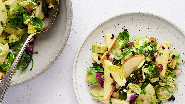 Hearty Brussels Sprout + Apple Salad
