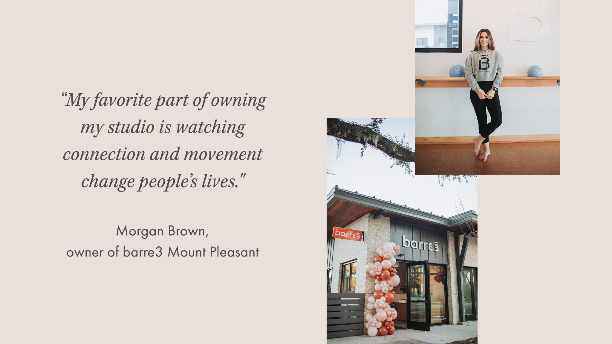 Studio Owner Stories: Morgan Brown, barre3 Mount Pleasant