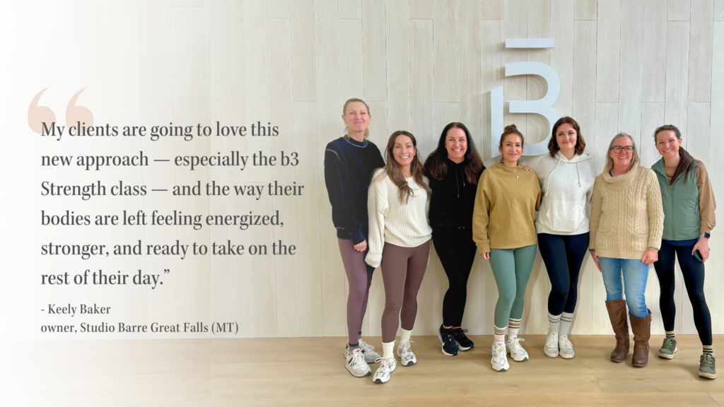 Studio Barre owners at the barre3 Home Office