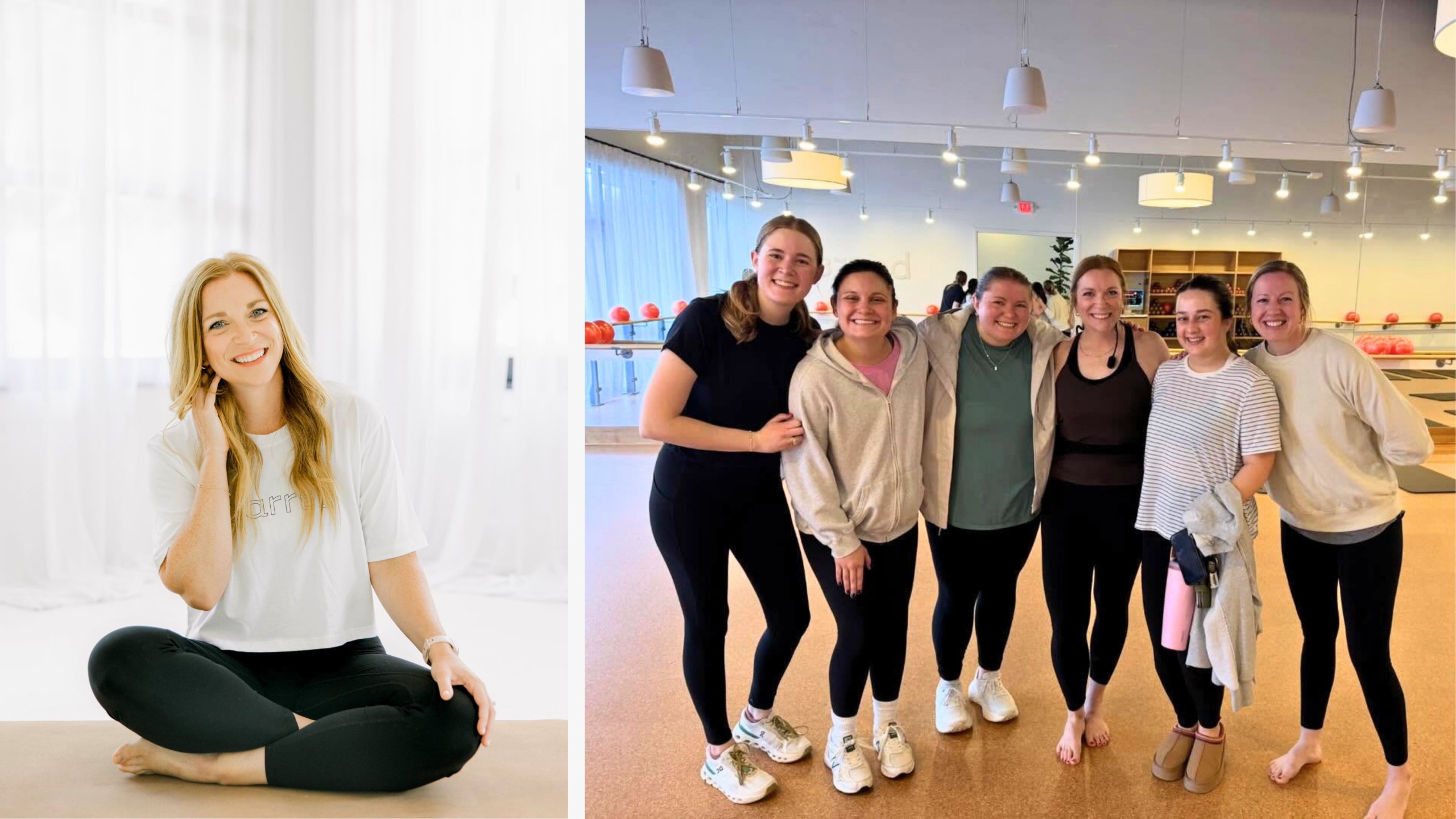 Studio owner Annie Aycock - headshot and a photo with her team.